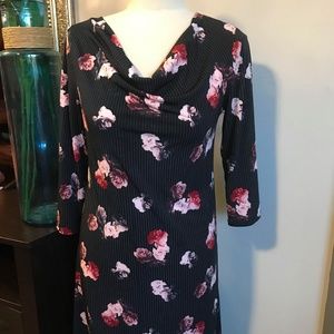 Black floral dress -